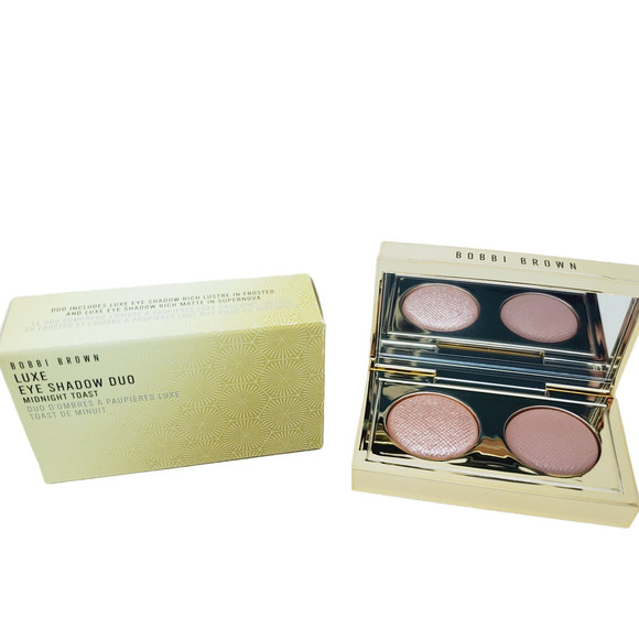Bobbi Brown Luxe Eye Shadow Duo Midnight Toast Frosted + Supernova - Picture 1 of 3